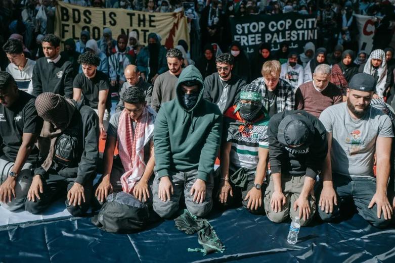 تظاهرات حامیان فلسطین در منهتن نیویورک 