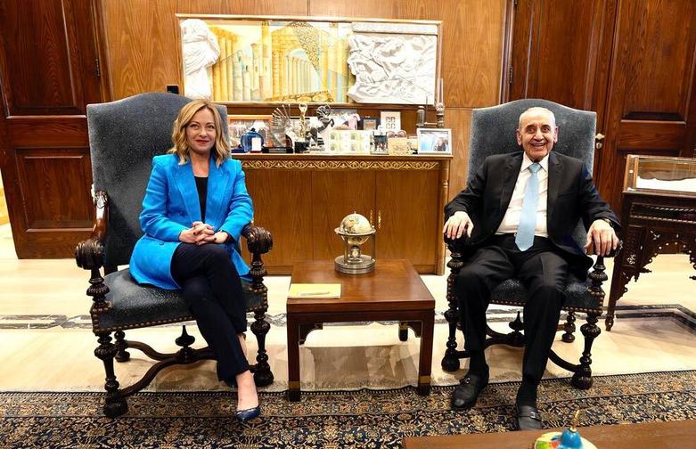 دیدار نخست وزیر ایتالیا با نبیه بری