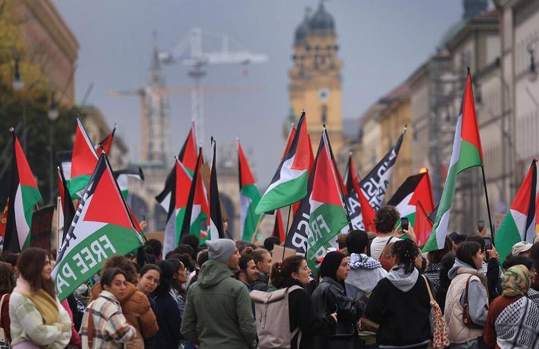تظاهرات حامیان فلسطین در شهر مونیخ