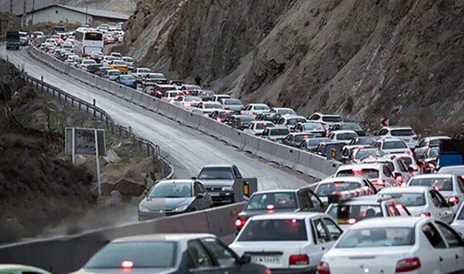 ترافیک‌ سنگین در آزادراه تهران _ شمال