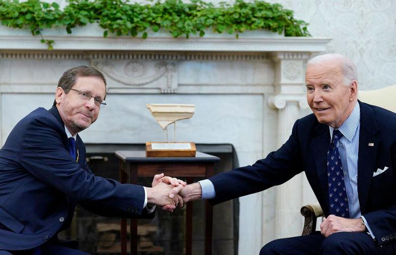 دیدار بایدن با رئیس جمهوری اسرائیل 