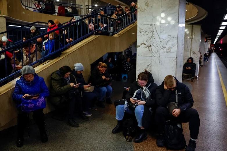 پناه بردن مردم پایتخت اوکراین