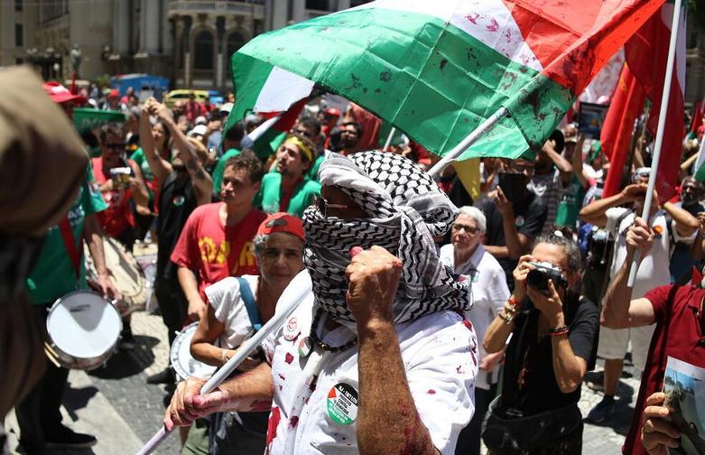 تظاهرات حامیان فلسطین در حاشیه نشست سران "جی 20" 