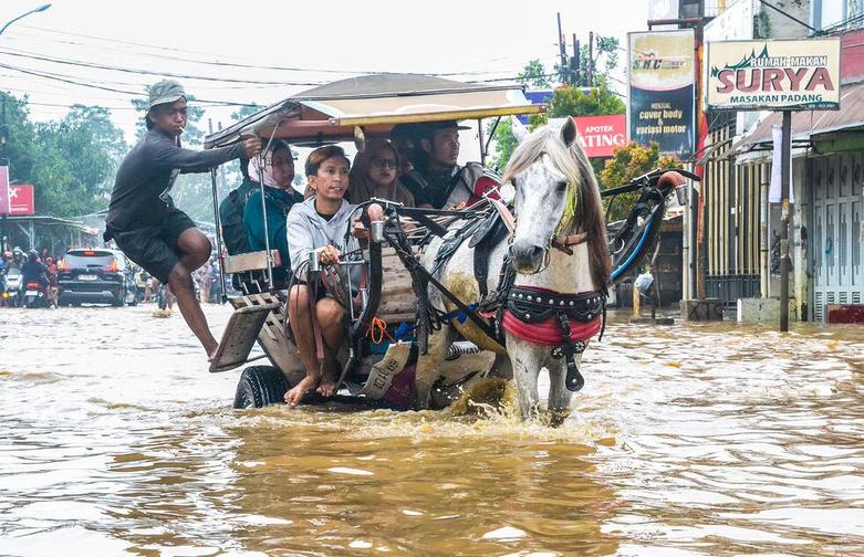 سیل در جاوه اندونزی