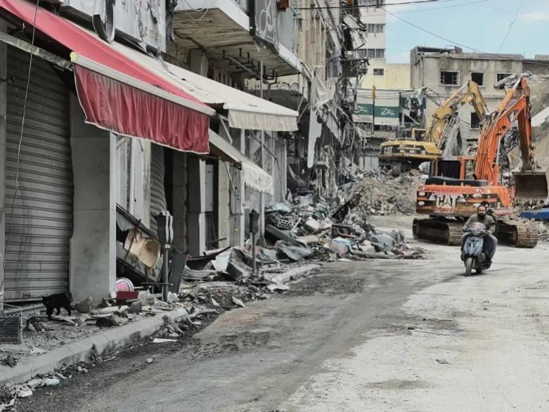 تخریب شهر نبطیه در جنوب لبنان 