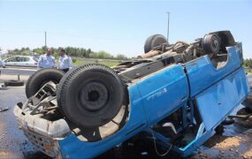 مصدومیت کارگرواژگونی وانت