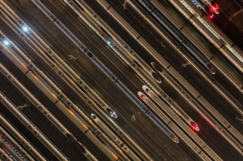 ایستگاه قطارهای پرسرعت در استان جیانگسو چین