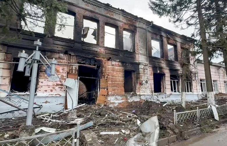 آثار برجای مانده از حملات موشکی و پهپادی اوکراین