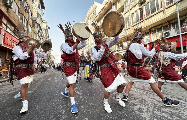 مردم جامعه قومی "گورونگ" در شهر کاتماندو نپال