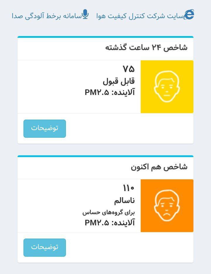 هوای تهران