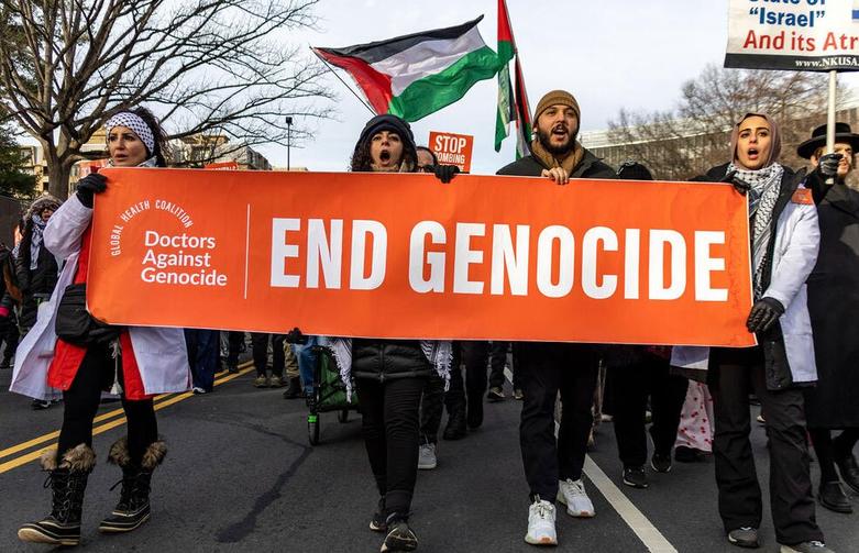 تظاهرات حامیان فلسطین در پایتخت آمریکا