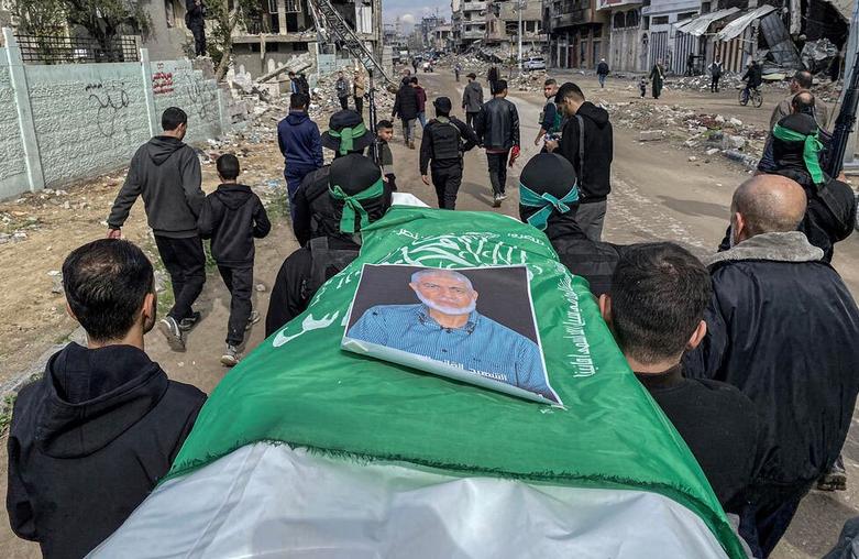 تشییع پیکر یک مقام نظامی حماس در غزه