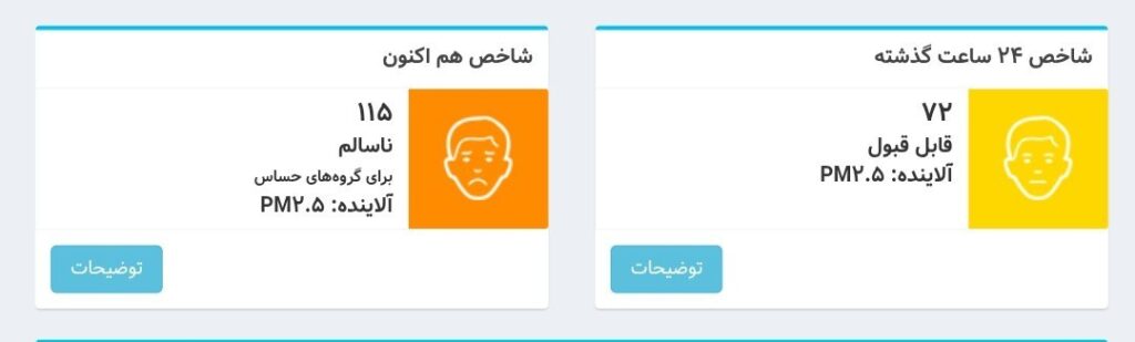 هوای تهران در وضعیت نارنجی