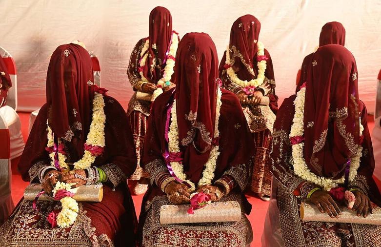 عروس های مسلمان در مراسم ازدواج