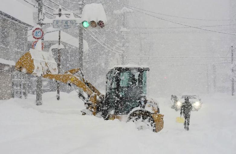توفان برفی در مناطق شمالی ژاپن
