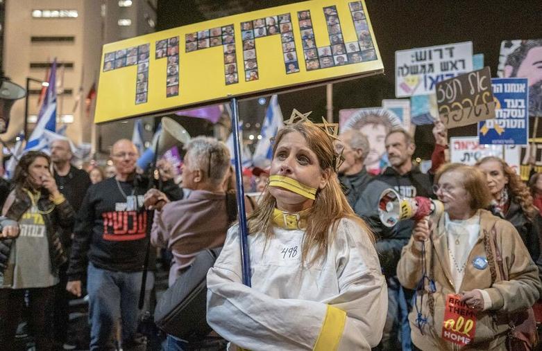 تظاهرات موافقان تبادل اسرا با حماس