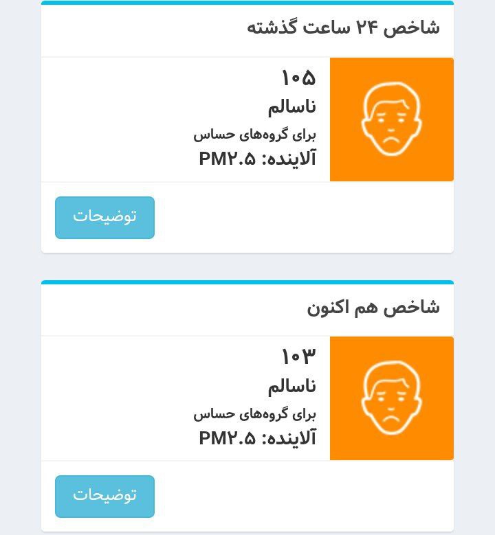 هوای تهران