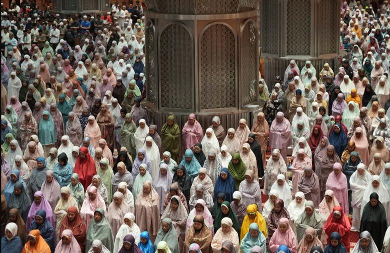 اقامه نماز تراویح از سوی مسلمانان اندونزی