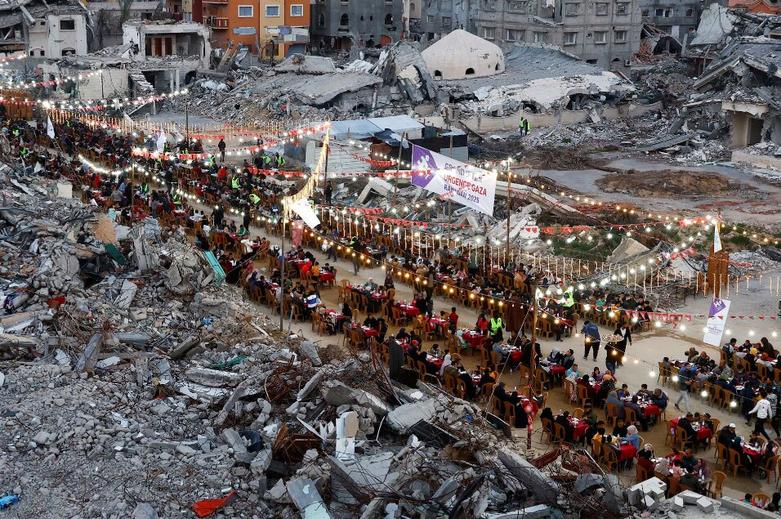 رمضان در ویرانه های جنگ در نوار غزه