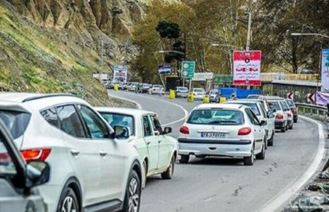 انسداد جاده چالوس رانش زمین