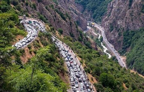 ترافیک سنگین در جاده‌های شمالی