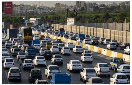 ترافیک سنگین در آزاد راه قزوین-تهران ترافیک