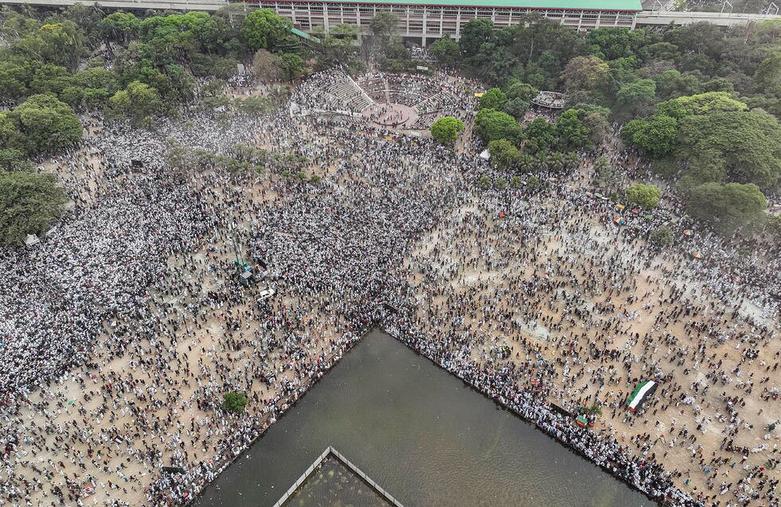 تظاهرات عظیم در حمایت از غزه