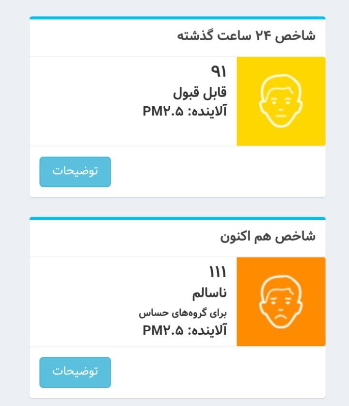 هوای تهران آلوده است