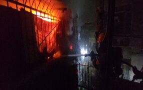 آتش‌سوزی گسترده در انبار پارچه