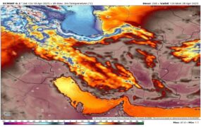 گردوخاک تهران افزایش دما