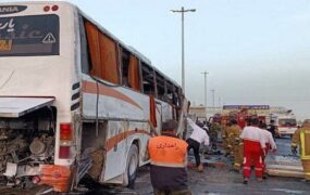 انحراف اتوبوس دانش‌آموزان