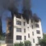 حریق یک ساختمان متروکه در خیابان مفتح تهران