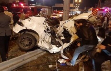 دو کشته در برخورد پژو ۲۰۶ با گاردریل دو کشته در برخورد پژو ۲۰۶ با گاردریل