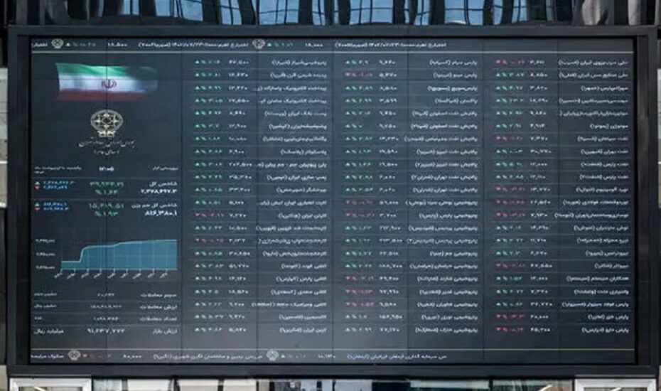 شاخص بورس تهران در پایان معاملات امروز شاخص بورس تهران