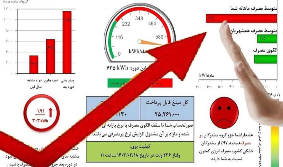 صدور قبض برق مشترکان پرمصرف