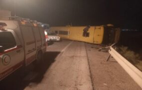 مصدومیت واژگونی اتوبوس