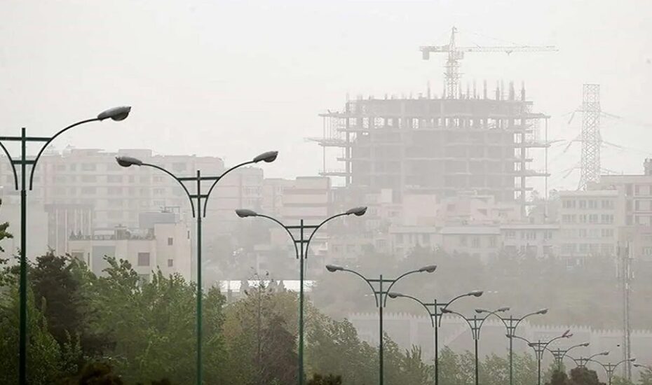 وزش باد شدید، خیزش گرد و خاک در تهران