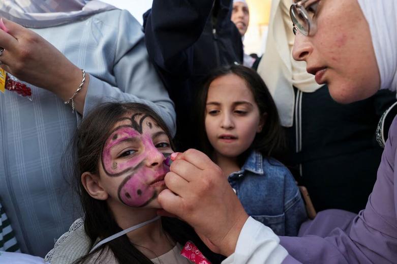 جشن عید قربان در کنار مسجد الاقصی