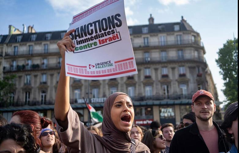 تظاهرات ضداسرائیلی در پایتخت فرانسه