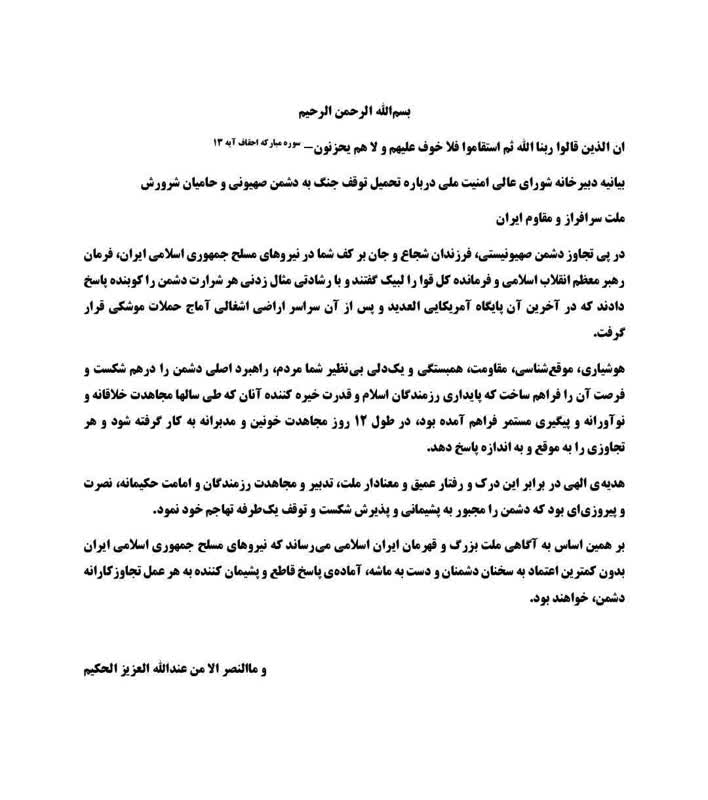 شورای عالی امنیت ملی