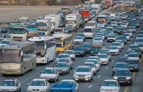 ترافیک سنگین در آزادراه تهران–شمال