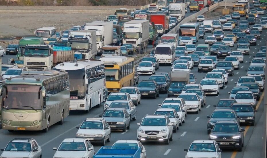 ترافیک سنگین در آزادراه تهران–شمال