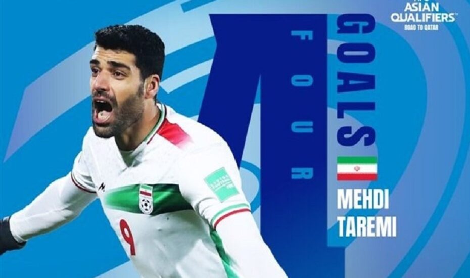 طارمی، دومین گلزن برتر آسیا در پایان مرحله سوم انتخابی جام جهانی طارمی گلزن برتر آسیا جام جهانی