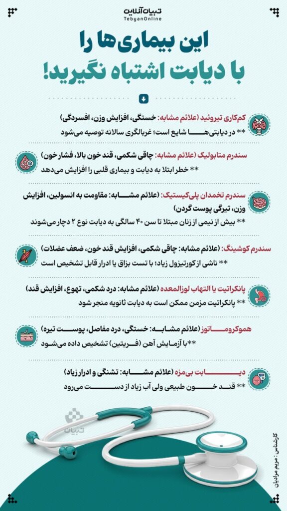 این بیماری ها را با دیابت اشتباه نگیرید