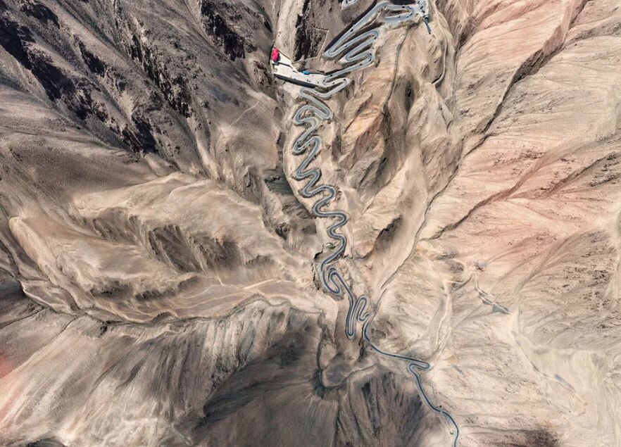 تصویری ماهواره ای از جاده ای باستانی