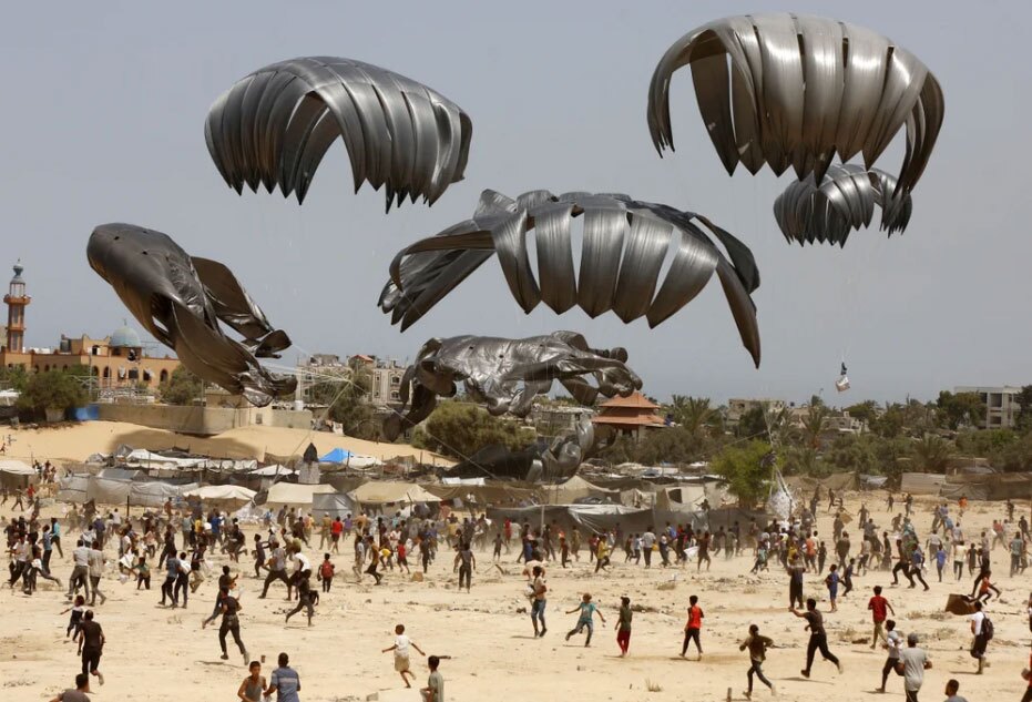 کمک های هوایی محدود به غزه