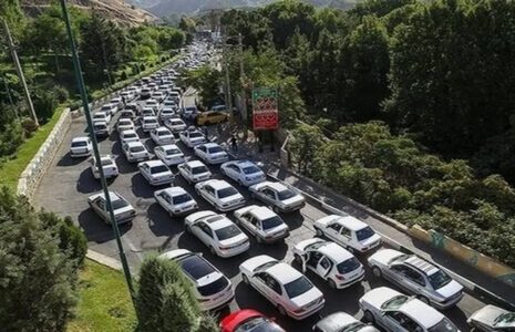 ترافیک سنگین جاده چالوس و آزادراه تهران شمال