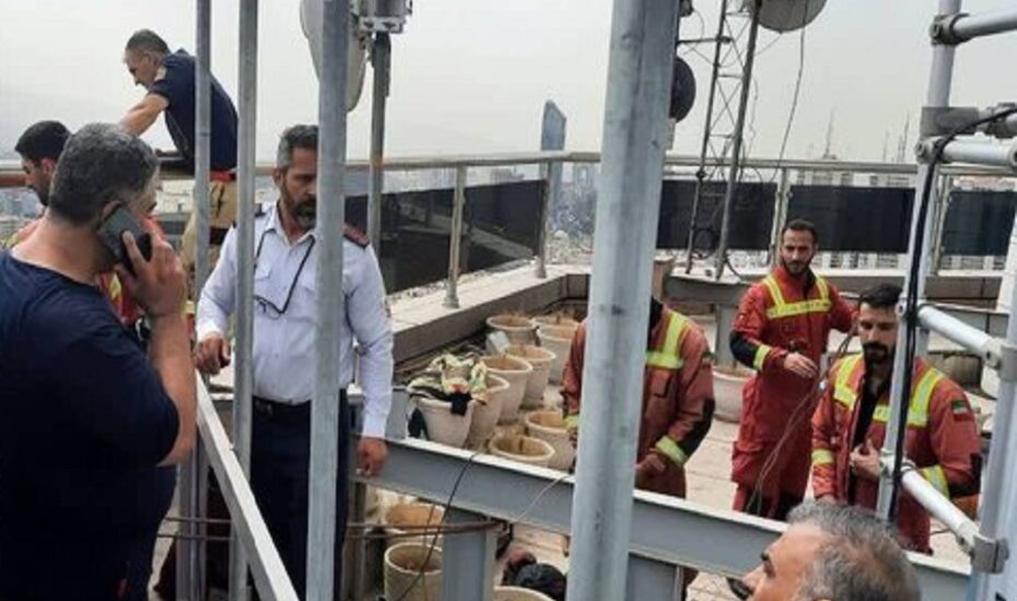 سقوط بالابر نما در خیابان ولیعصر