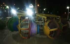 واژگونی قطار شهربازی