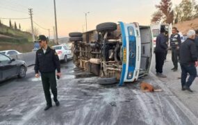 واژگونی مینی‌بوس